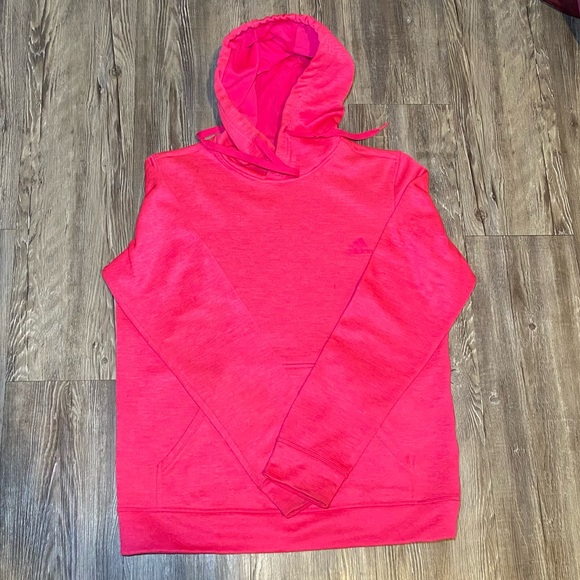 adidas Tops - Adidas Womens Climawarm pullover hooded Pink sweatshirt size Medium